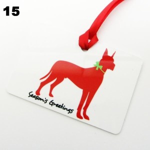 Great Dane Silhouette Season's Greetings Christmas Ornament
