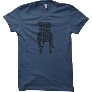 Pit Bull Text Unisex Loose Fit Steel Blue T-Shirt - Size Small