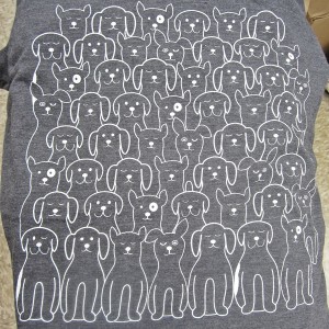 Dogs on Dogs Light Charcoal T-Shirt