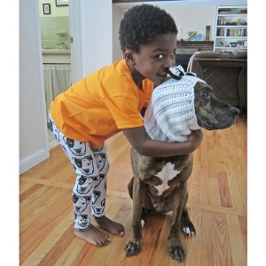 Black and White Pit Bull Face Kids Leggings - Size 4T