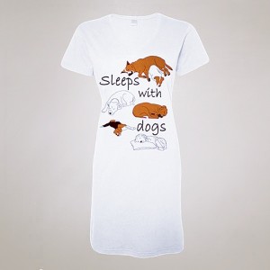 Sleeps with Dogs Ladies Nightshirt Pajamas