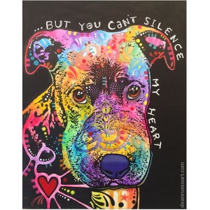 Caitlyn You Can't Silence My Heart Pit Bull 11x14 Print by Dean Russo