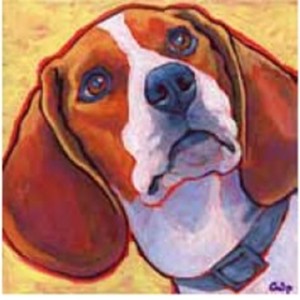 Beagle 8x10 Print by Lynn Culp