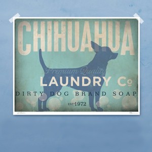 Chihuahua Laundry Company Silhouette 8x10 Print by Stephen Fowler