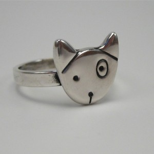 Spot Dog Sterling Silver Ring - Size 6, 9