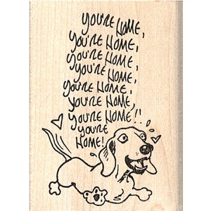 Dachshund You're Home Rubber Stamp