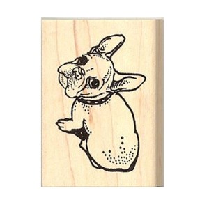 French Bulldog Rubber Stamp