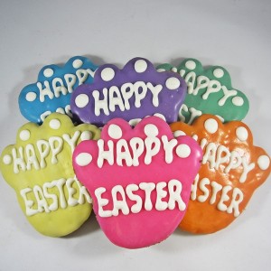 Large Happy Easter Paw Dog Treat