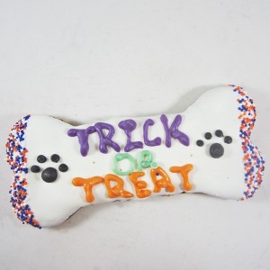 XL Trick or Treat Halloween Dog Bone Treat
